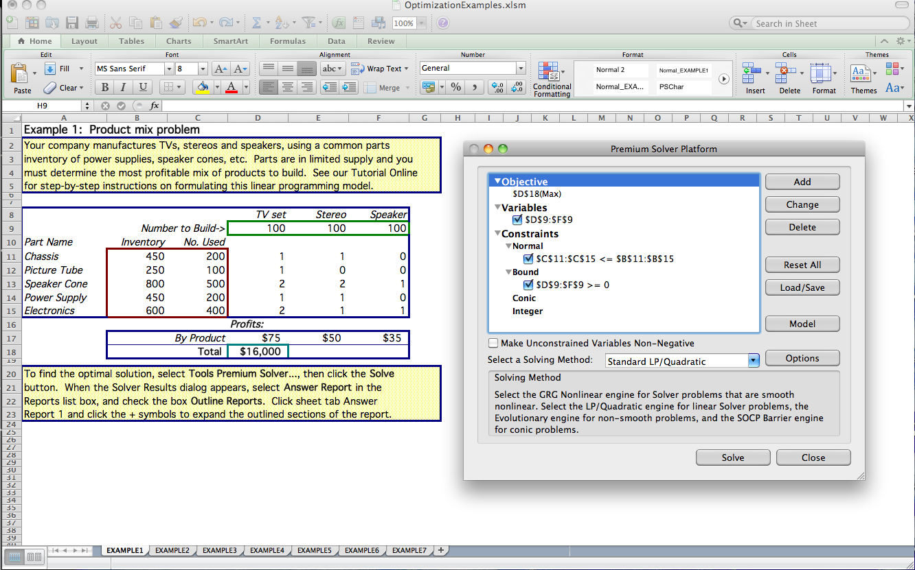 excel better solver for mac